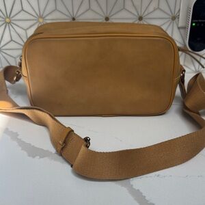 Minimal Tan Faux Leather Bag